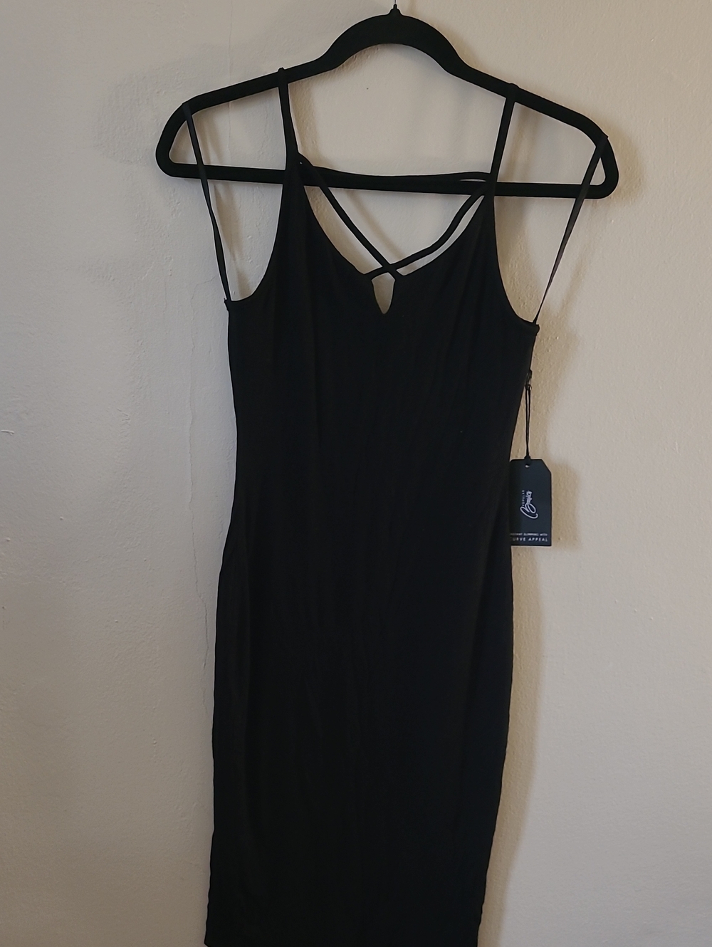 Black Strappy Midi Dress - Women